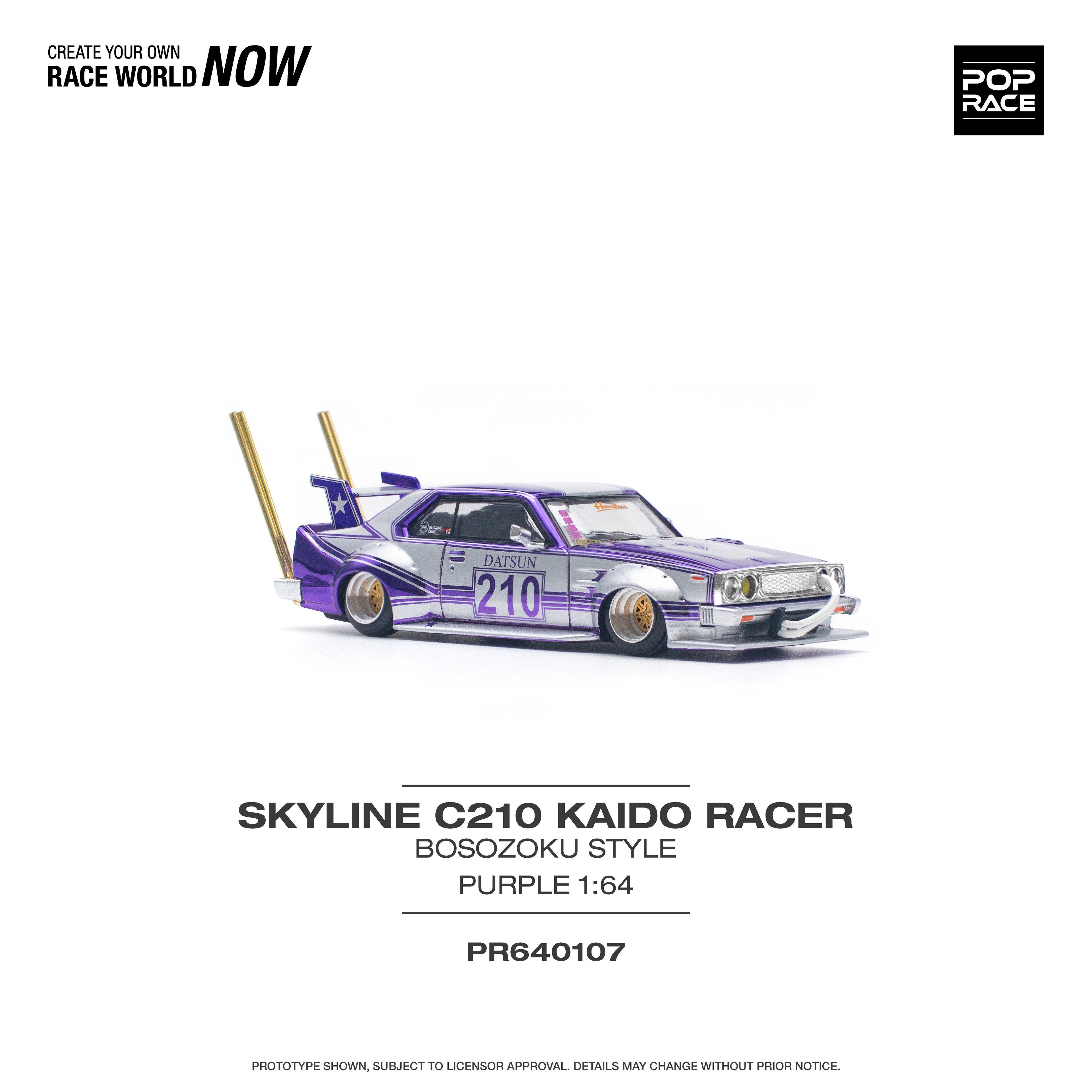 Pop Race Skyline C210 Bosozoku Style purple