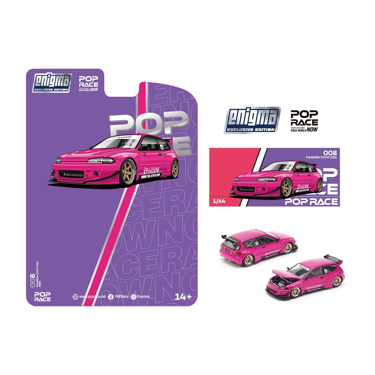 Pop Race Honda Civic EG6 Pandem Pink (Blister Paket)