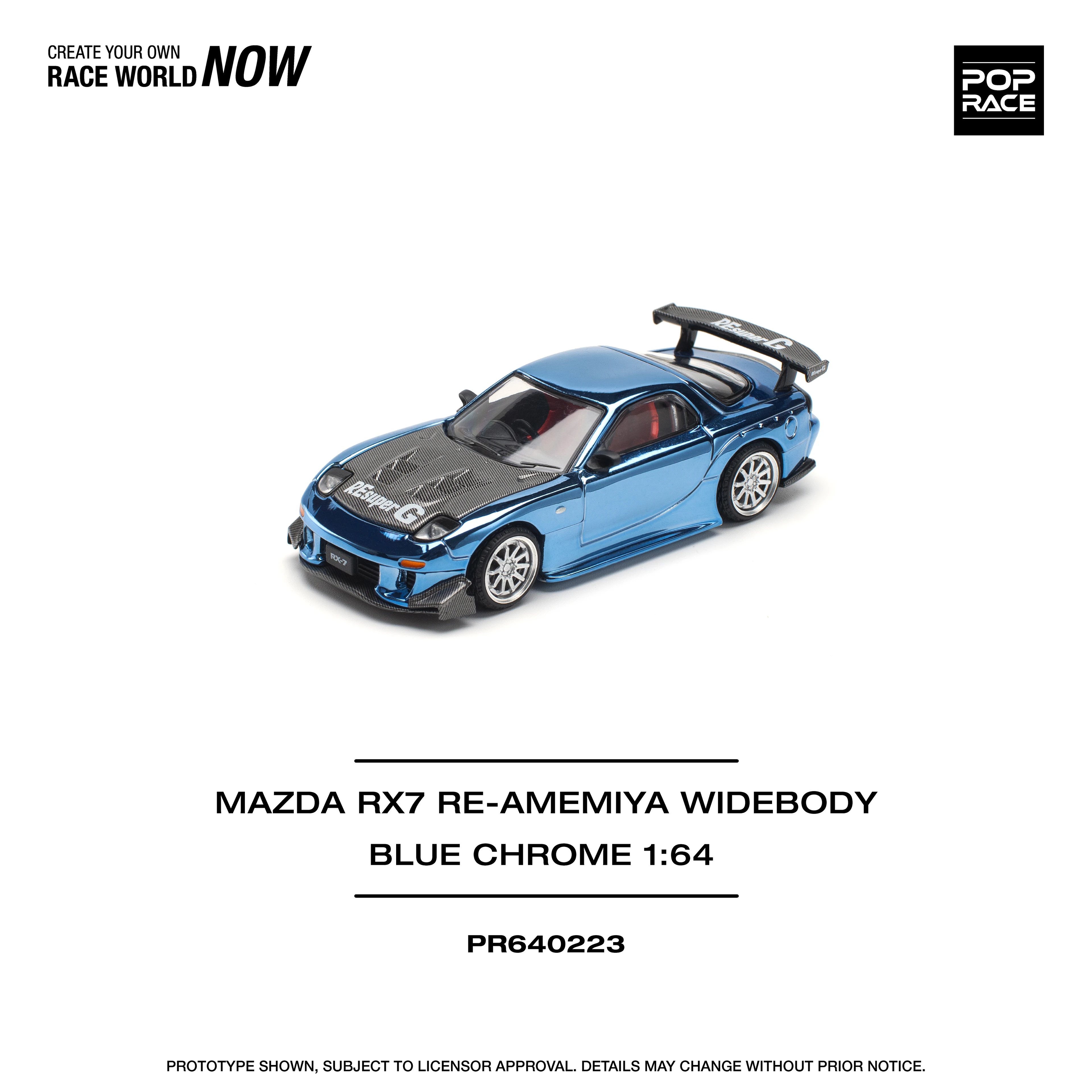 Pop Race Mazda RX7 RE-Ameniya blue chrome