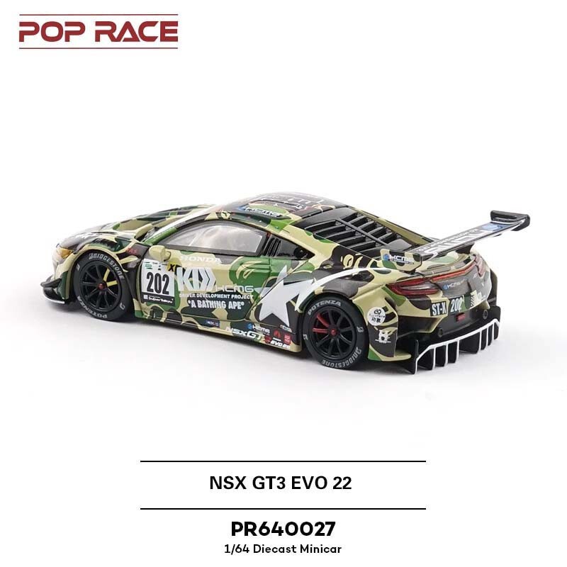 Pop Race Honda NSX GT3 EVO22 KCMG Bathing Ape