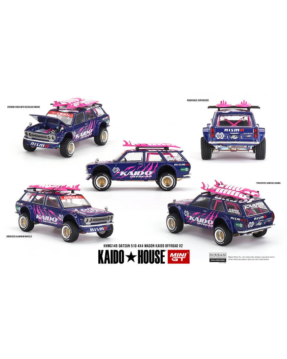 Mini GT KaidoHouse Datsun 510 Wagon 4x4 Kaido Offroad V2