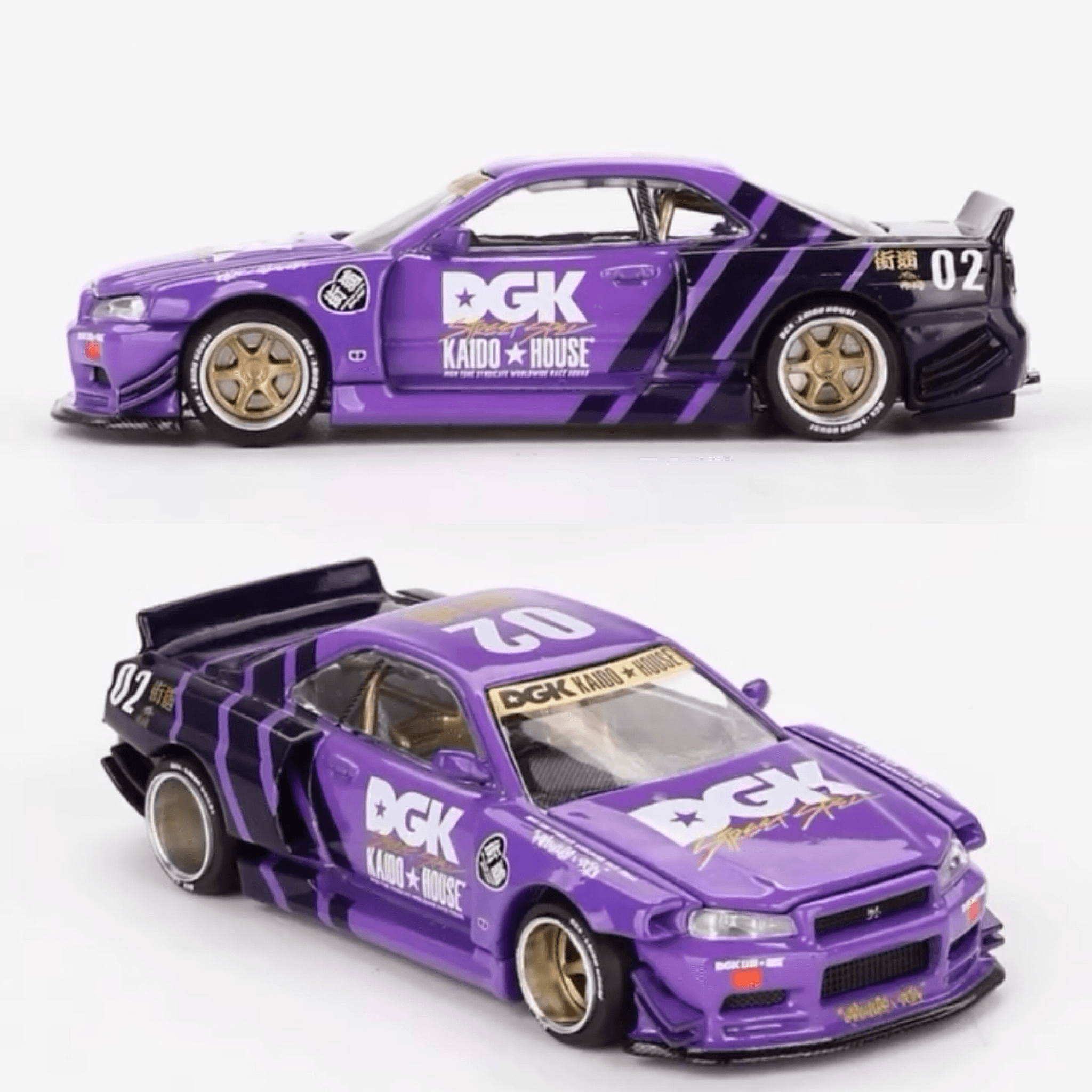 Mini GT KaidoHouse Nissan Skyline GT-R R34 Kaido Works x DGK V1