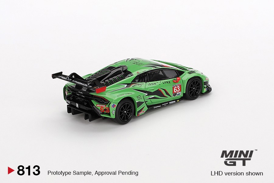 Mini GT Lamborghini Huracán GT3 EVO2 #63 2023 IMSA Daytona 24 Hrs Iron Lynx