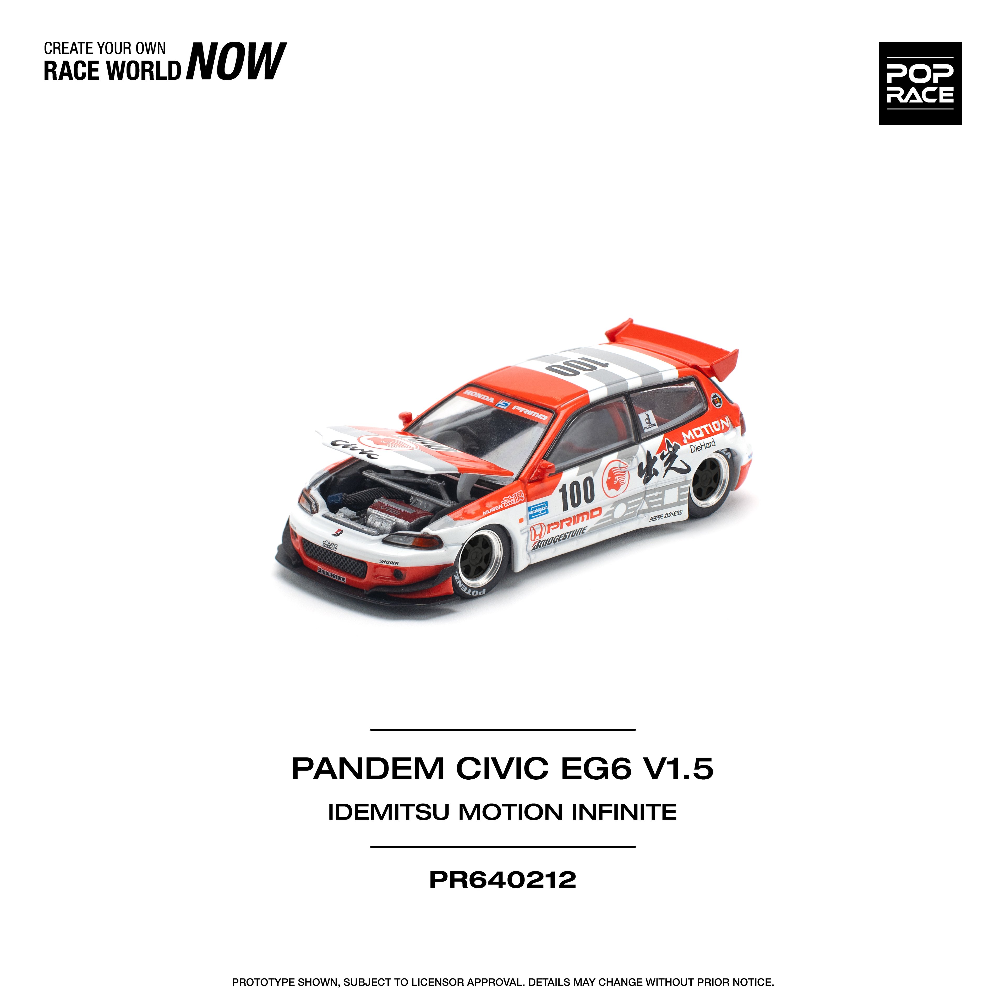 Pop Race Honda Civic EG6 Pandem V1.5 Idemitsu Motion Infinite