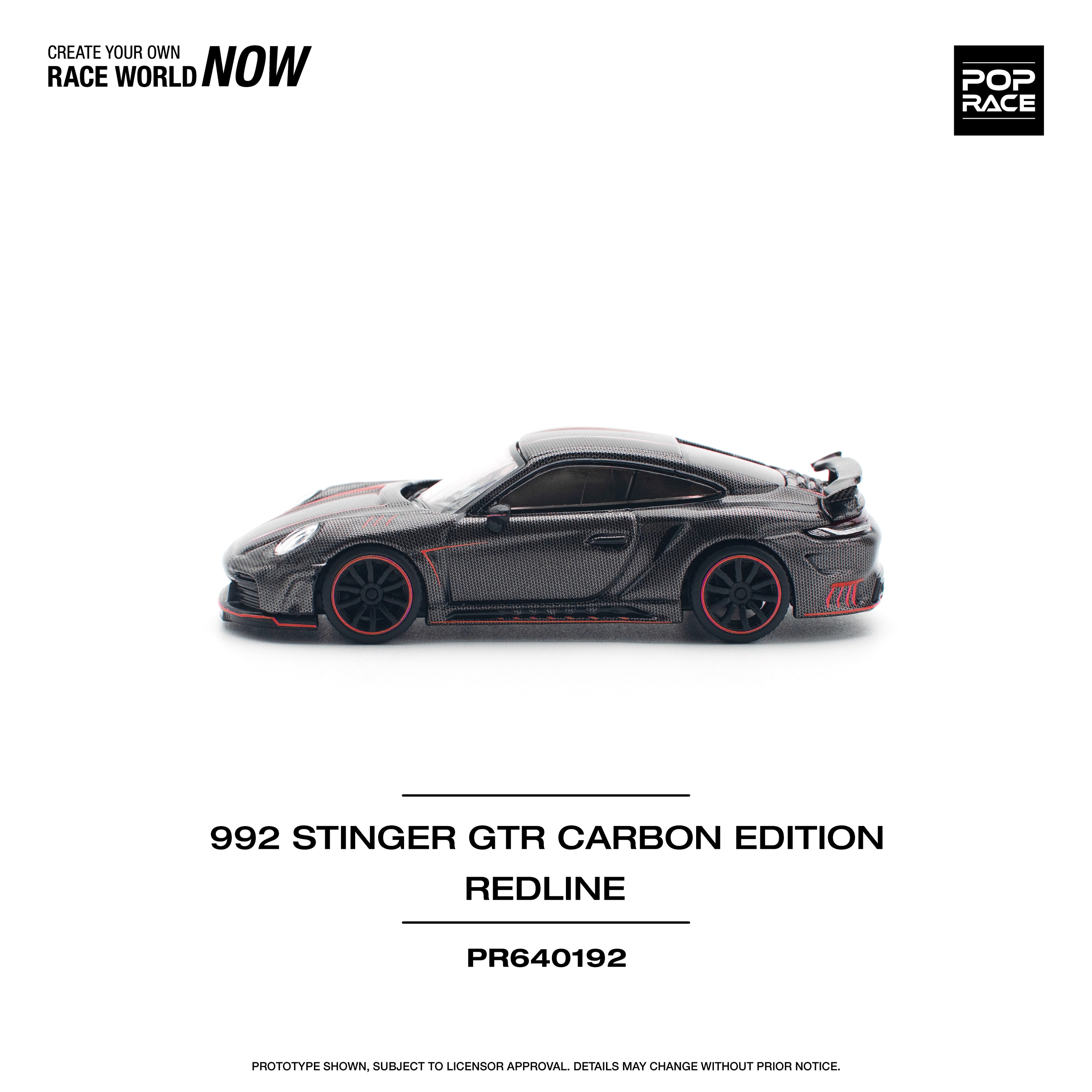 Pop Race Porsche 992 Stinger GTR Carbon Edition - Red Line