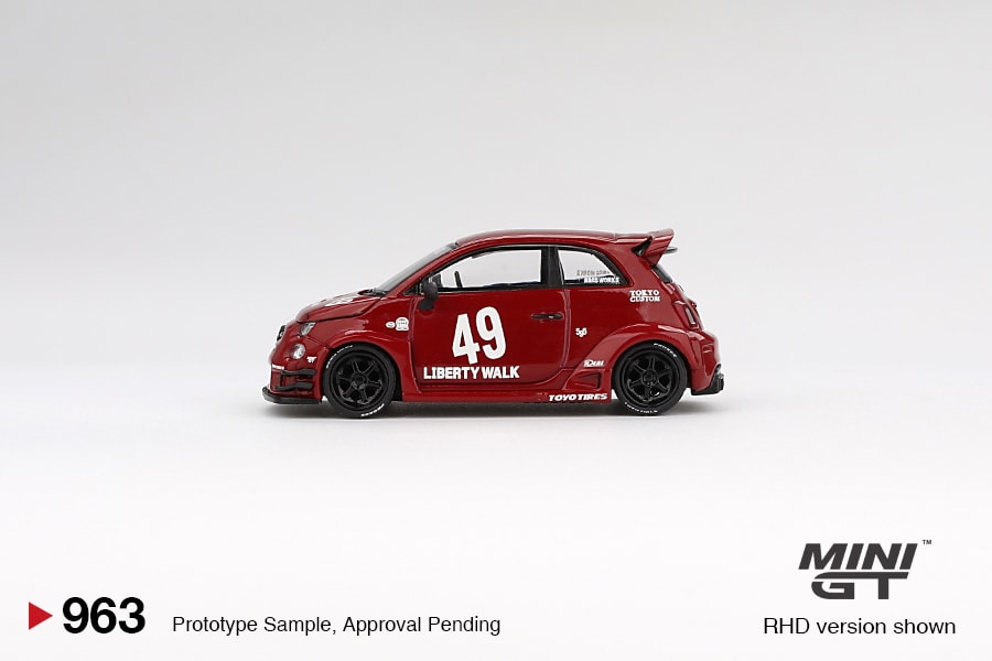 Mini GT LB-Works x Abas Works ABARTH 595 Red (Blister Paket)