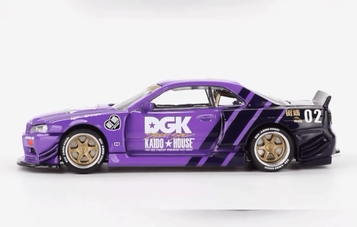 Mini GT KaidoHouse Nissan Skyline GT-R R34 Kaido Works x DGK V1