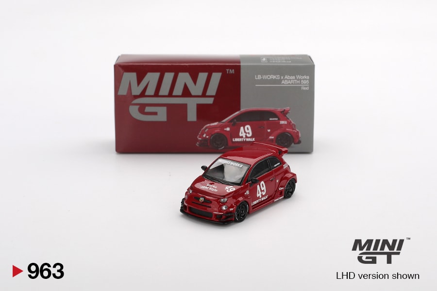 Mini GT LB-Works x Abas Works ABARTH 595 Red (Blister Paket)