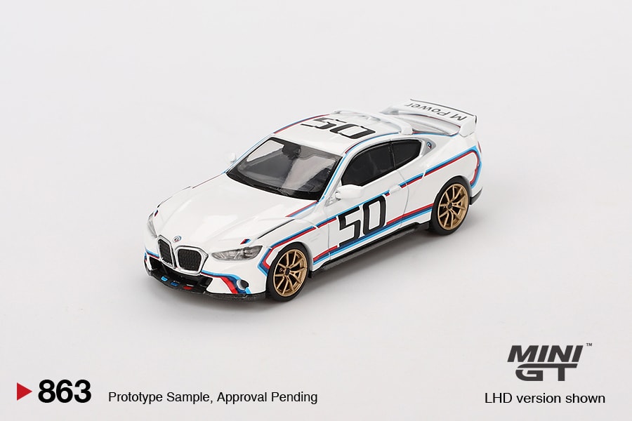 Mini GT BMW 3.0 CSL White (Blister Paket)