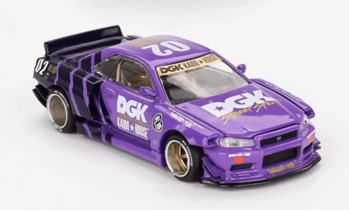 Mini GT KaidoHouse Nissan Skyline GT-R R34 Kaido Works x DGK V1