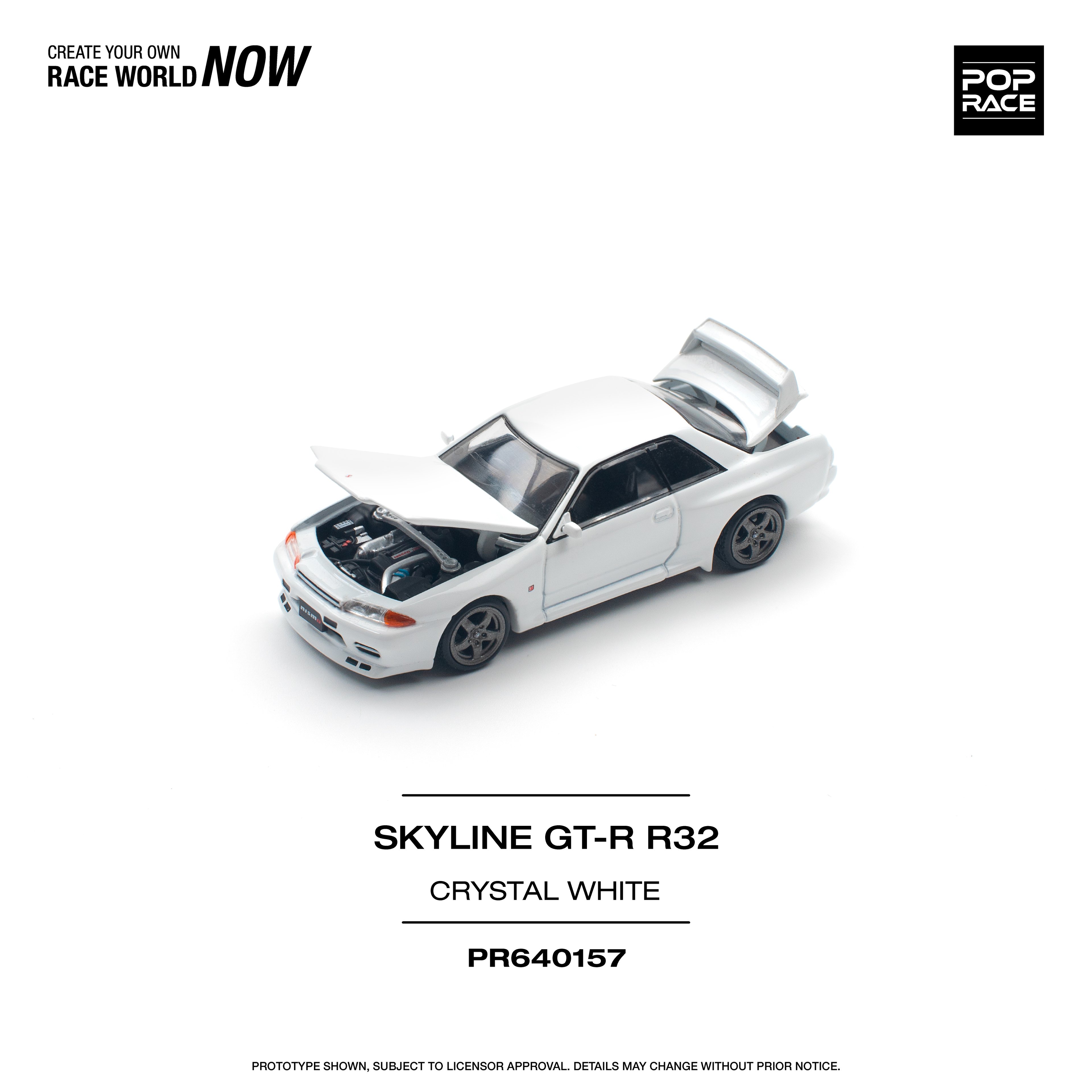 Pop Race Nissan GT-R R32 Crystal White
