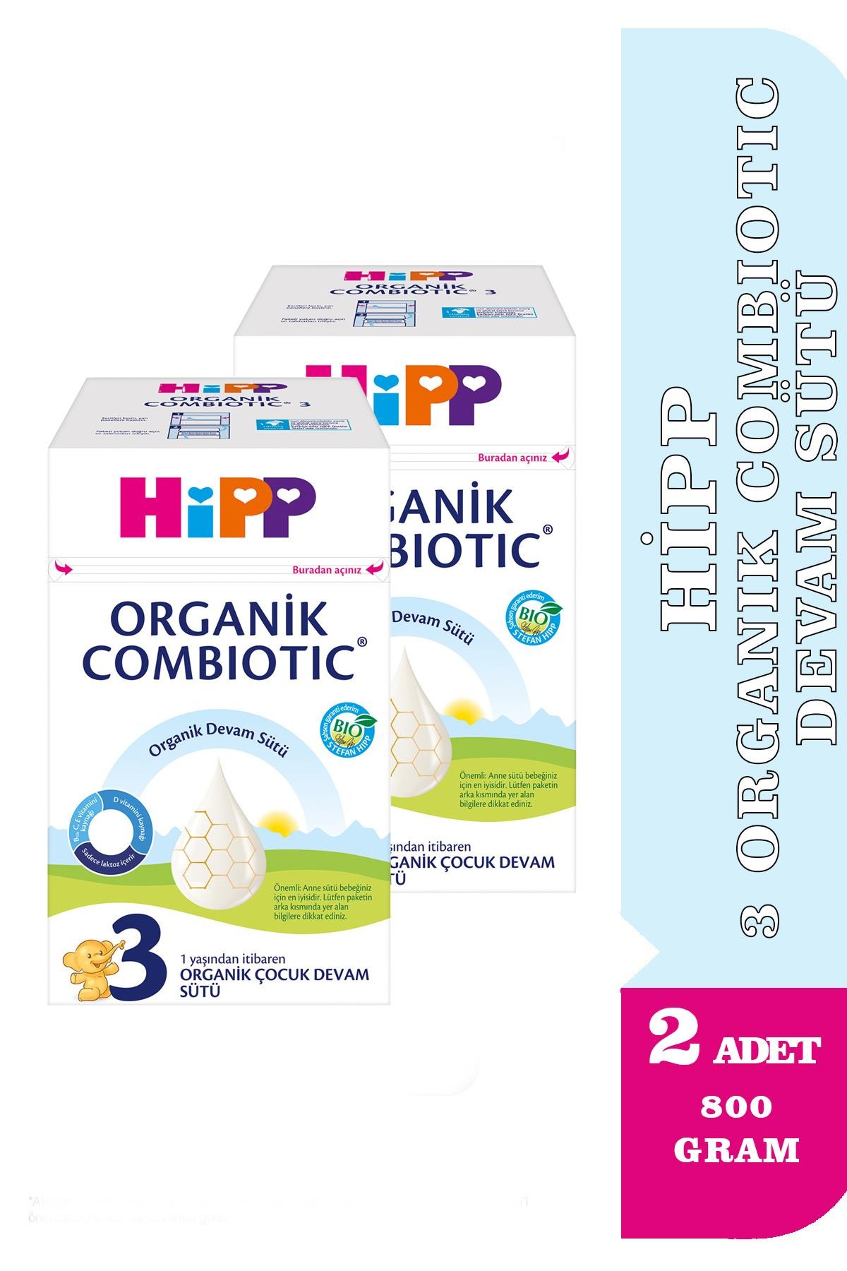 Hipp 3 Organik Combiotic Devam Sütü 800 gr 2 Adet