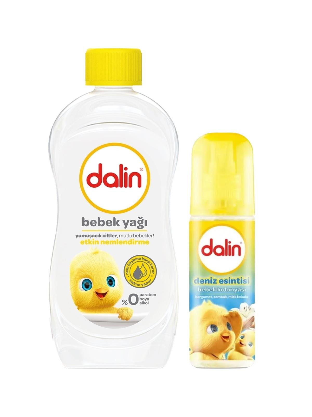 Dalin Bebe Yağı 500 ml + Dalin Bebek Kolonyası Deniz Esintisi 100 ml
