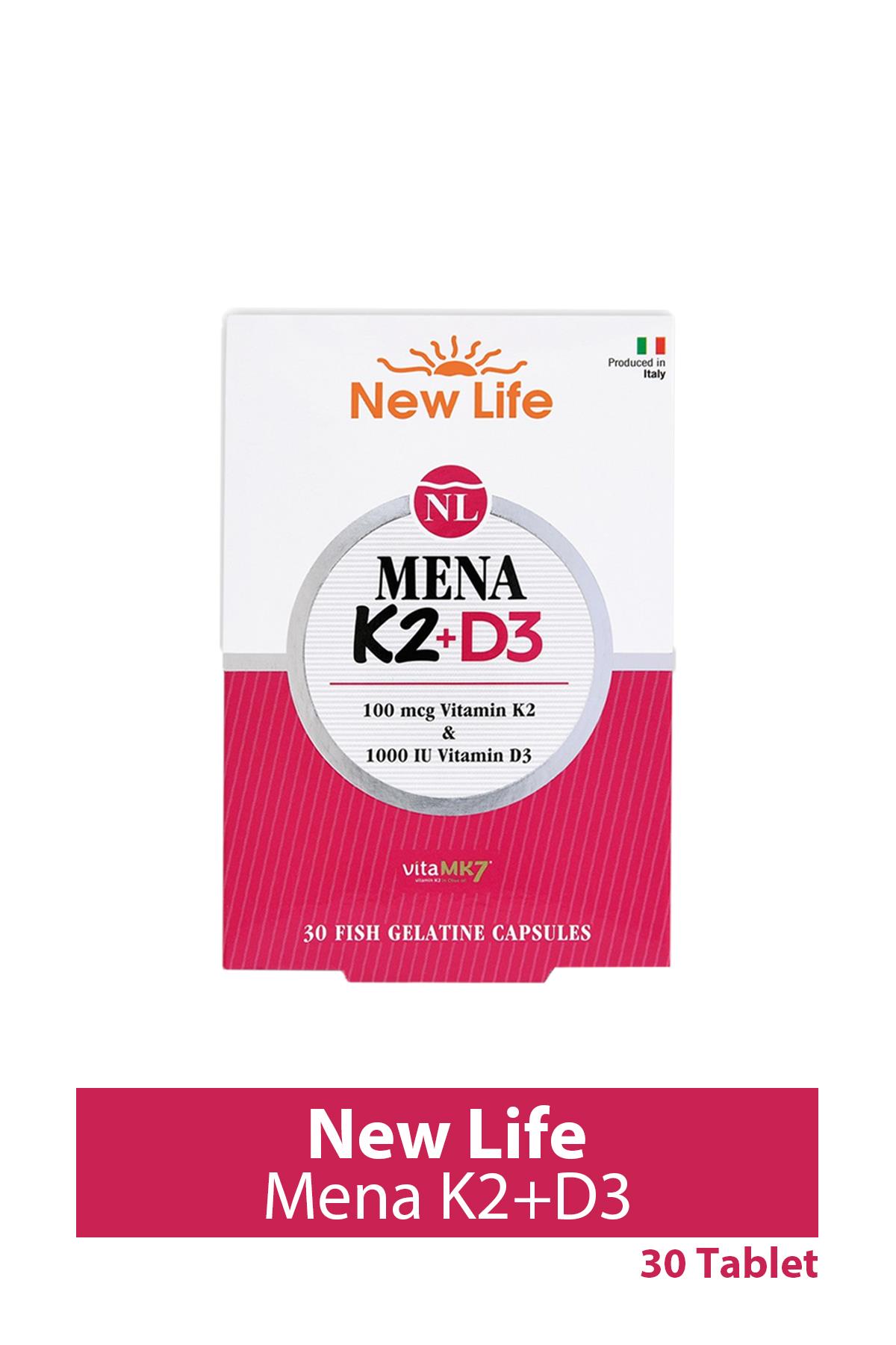 New Life Mena K2+D3 30 Kapsül