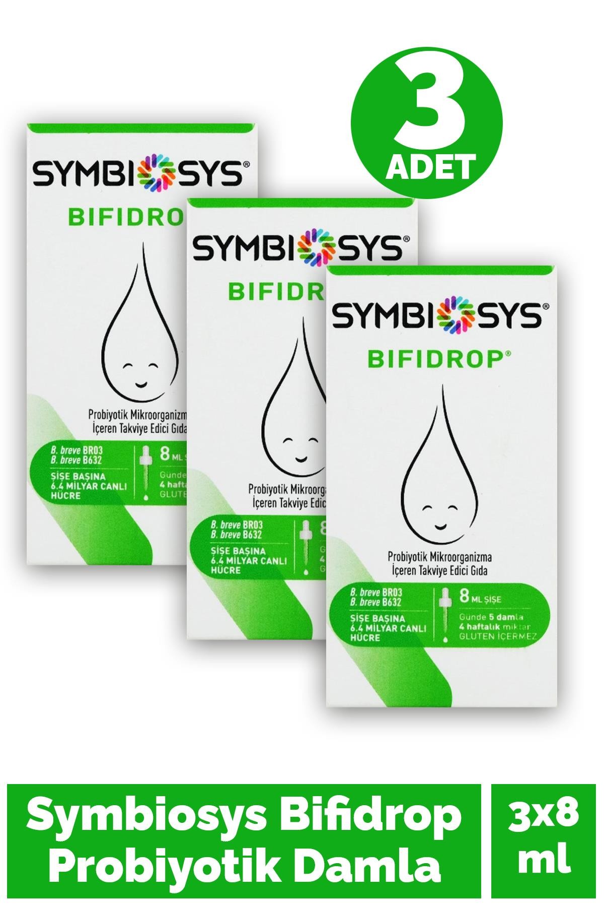 Symbiosys Bifidrop Probiyotik Damla 8 ml 3 Adet