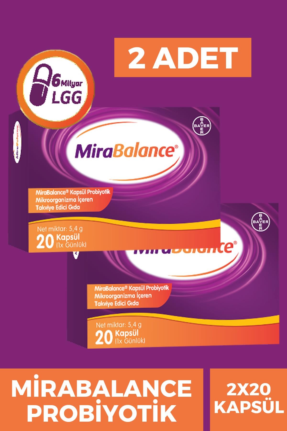 Mirabalance Probiyotik 20 Kapsül 2 Adet