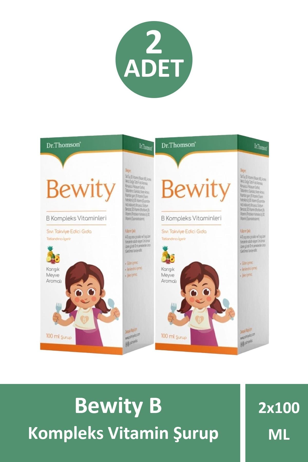 Bewity B Kompleks Vitamin Şurup 100 ml 2 Adet