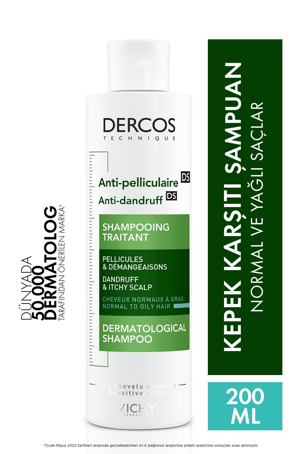 Vichy Dercos Anti-Dandruff Şampuan Kepek Karşıtı Normal ve Yağlı Saçlar İçin 200 ml