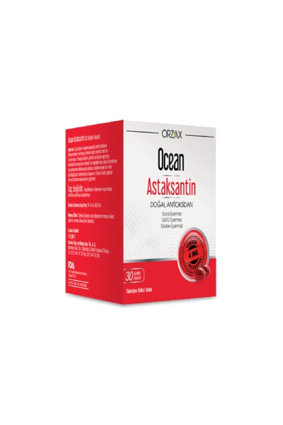 Ocean Astaksantin 30 Kapsül