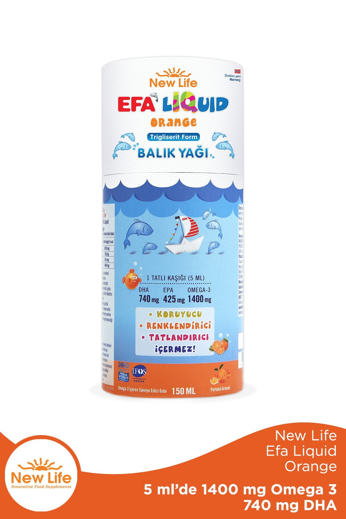 New Life EFA Liquid Orange 150 ml
