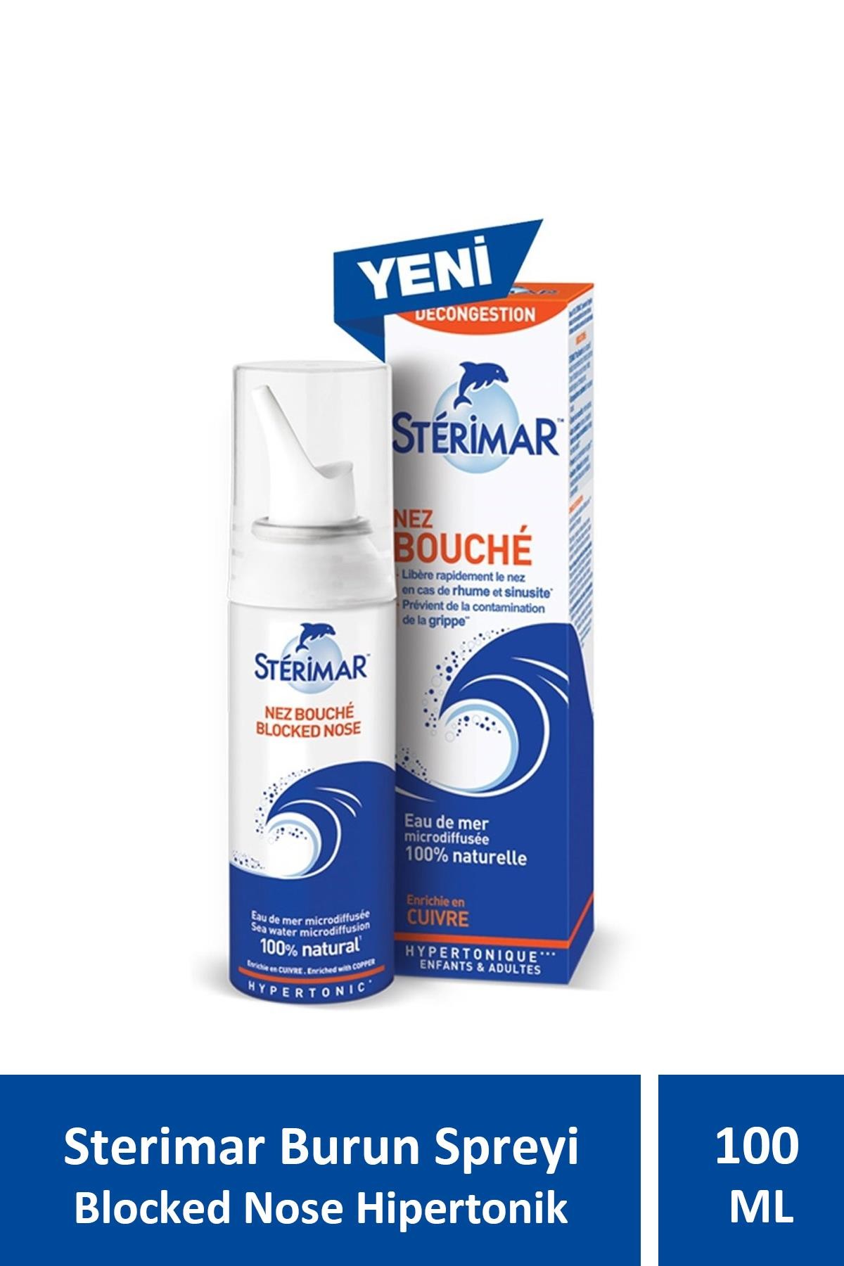 Sterimar Burun Spreyi Blocked Nose Hipertonik 100 ml