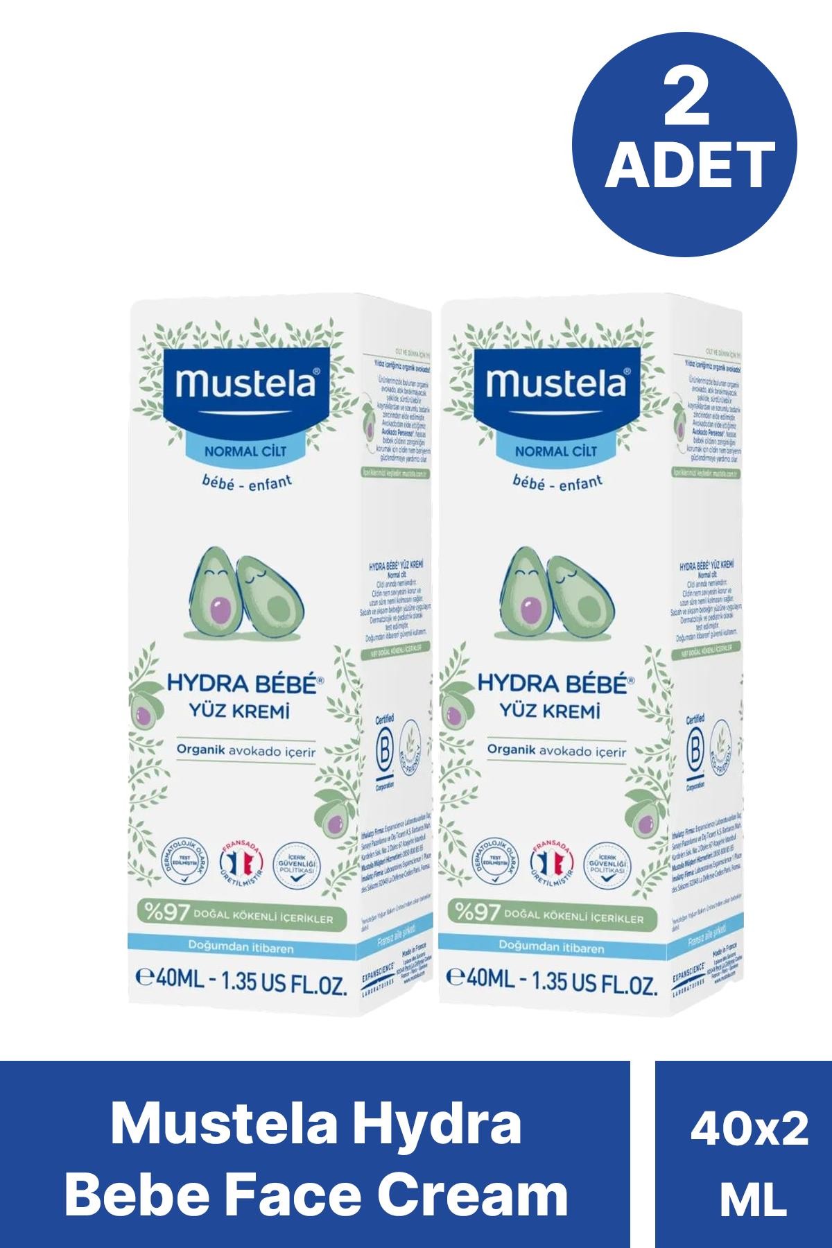 Mustela Hydra Bebe Face Cream 40 ml 2 Adet