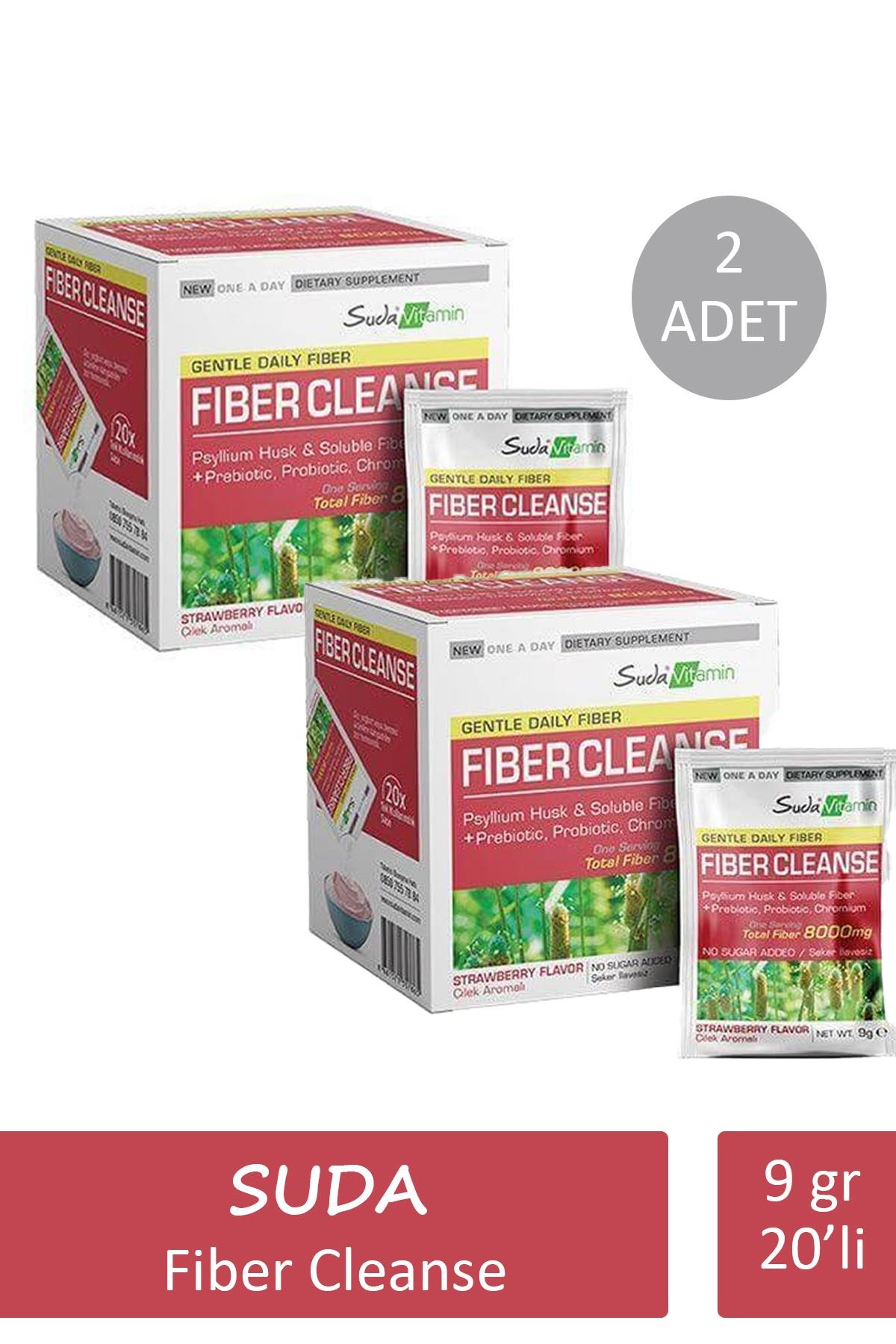 Suda Vitamin Fiber Cleanse 9 gr 20'li X 2 Adet