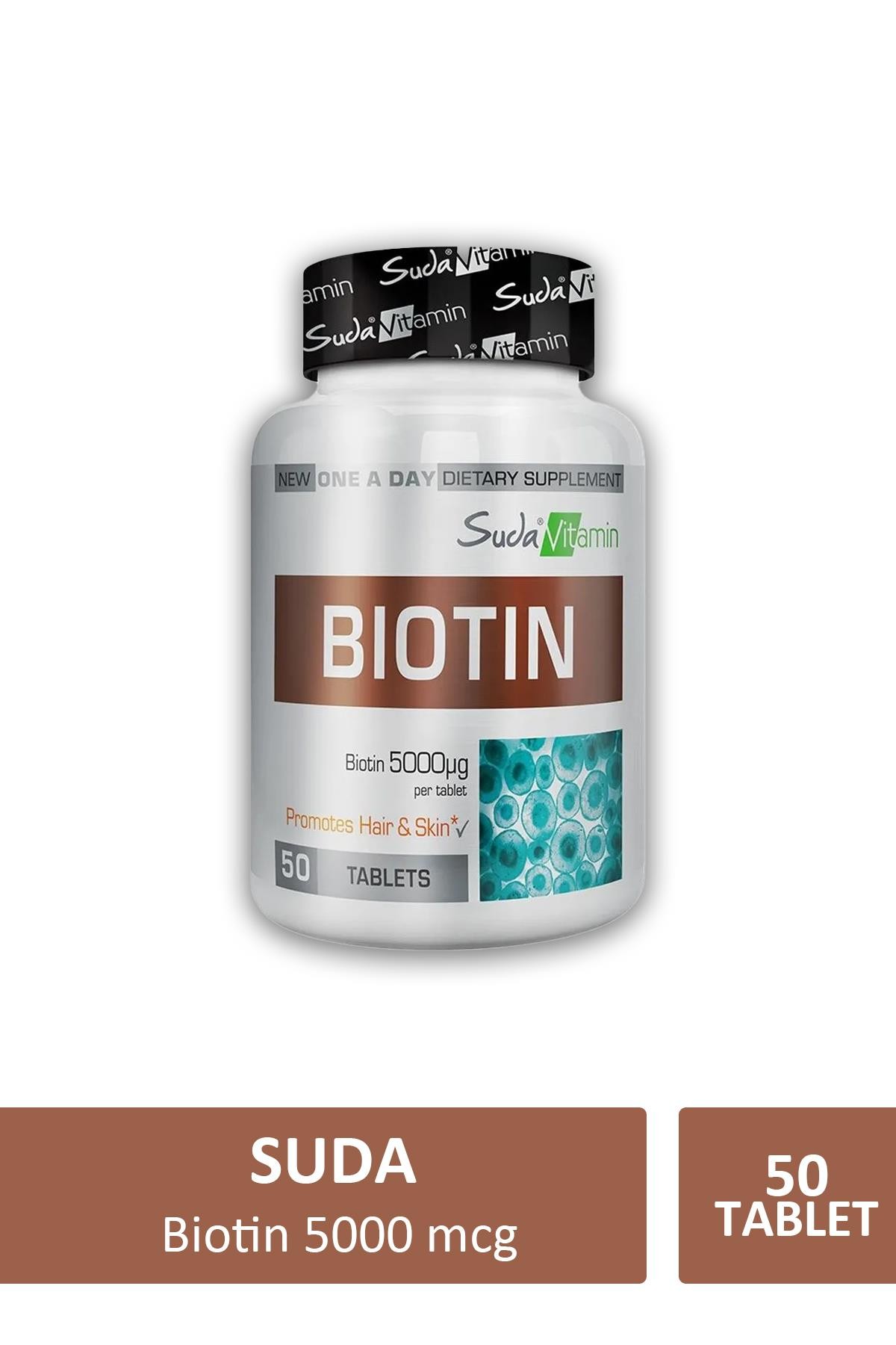 Suda Vitamin Biotin 5000 mcg 50 Tablet