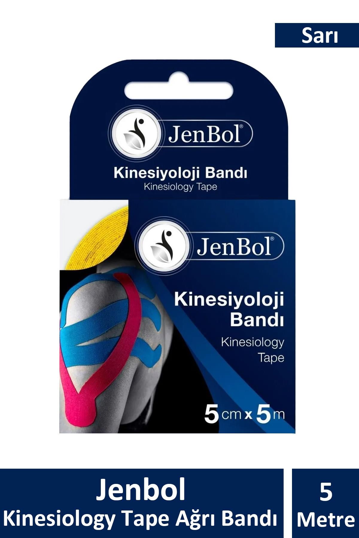 Jenbol Kinesiology Tape Ağrı Bandı 5 cm x 5 m - Sarı