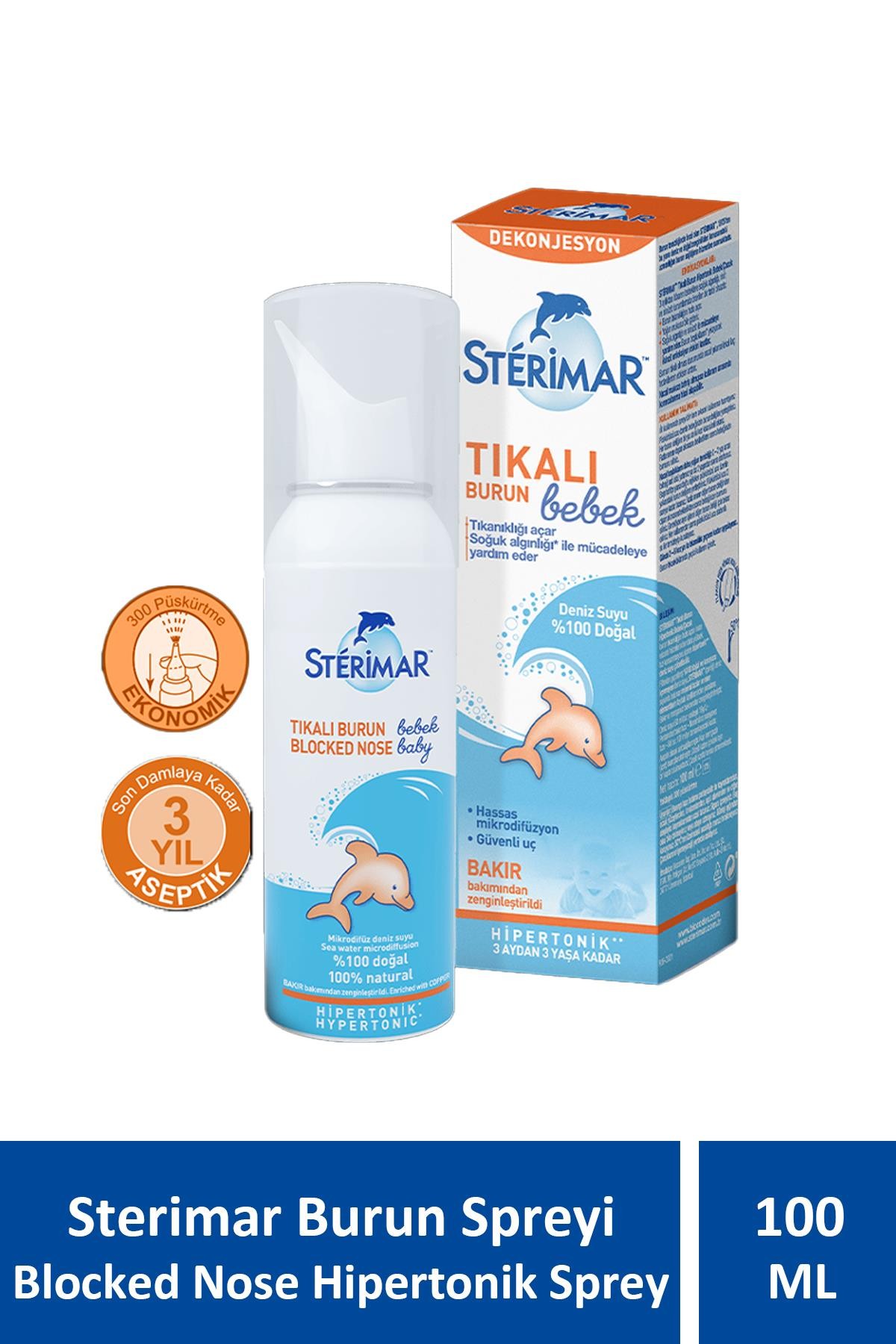 Sterimar Baby Burun Spreyi Blocked Nose Hipertonik Sprey 100 ml