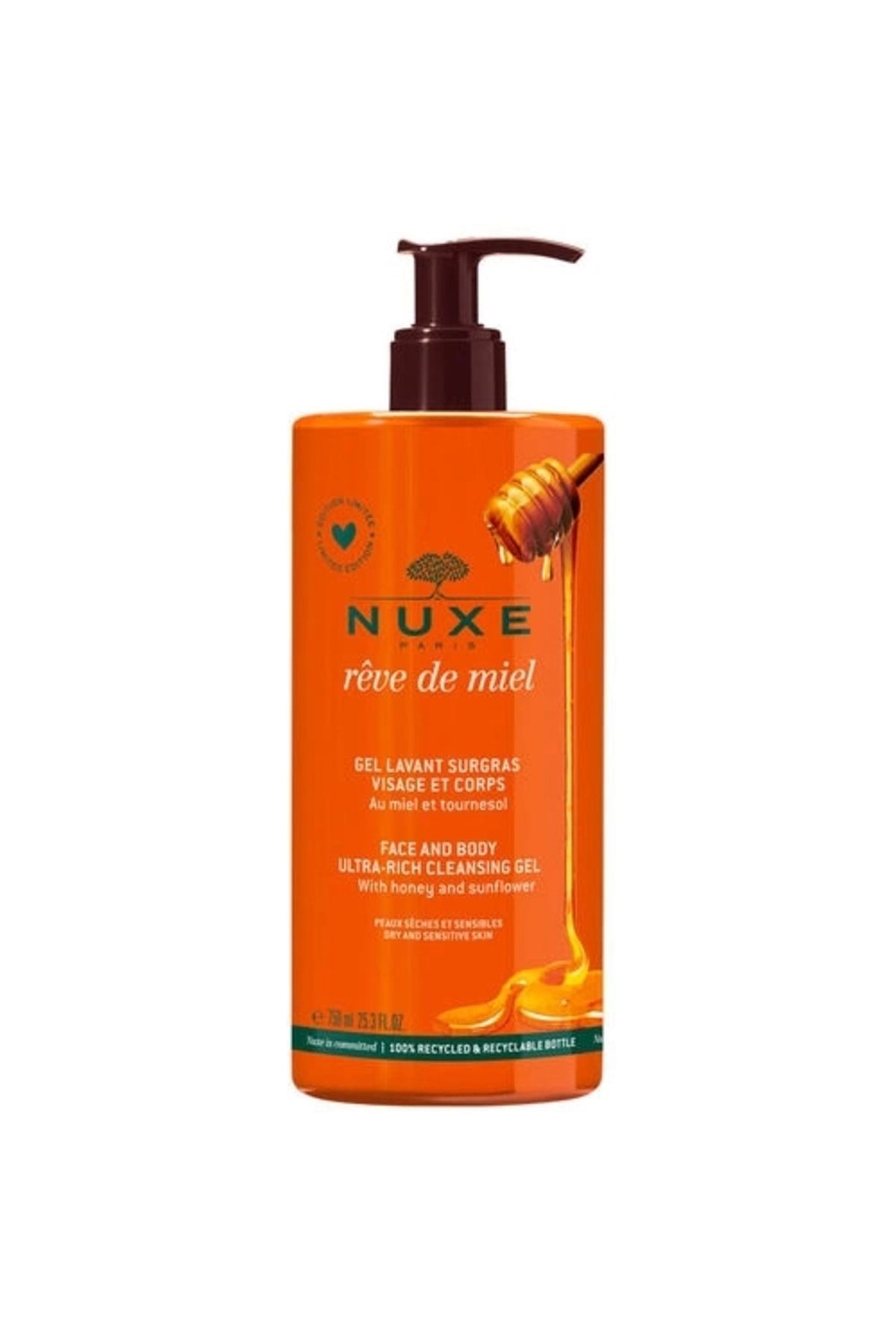 Nuxe Reve De Miel Gel Lavant Surgras Visage Et Corps 750 ml