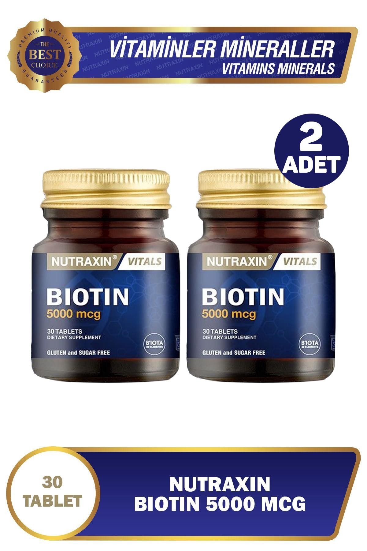 Nutraxin Biotin 5000 mg 30 Tablet 2 Adet
