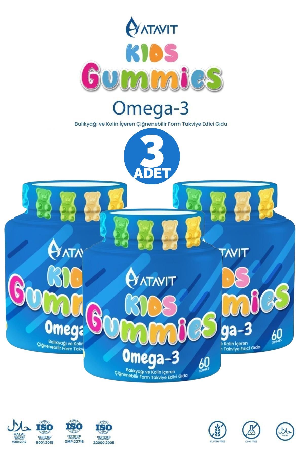 Atavit Kids Omega-3 60 Gummies 3 Adet