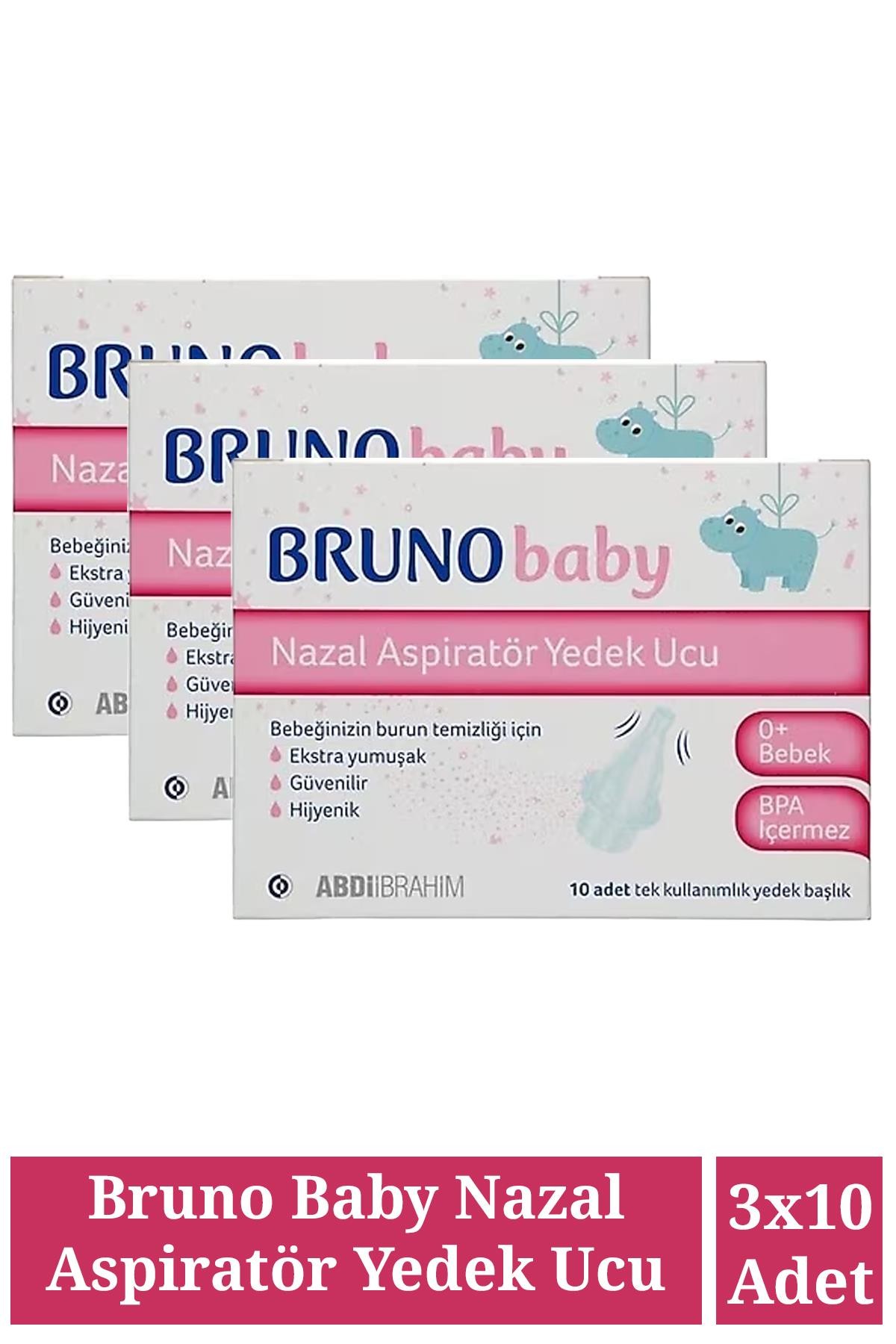 Bruno Baby Nazal Aspiratör Yedek Ucu 10'lu 3 Adet