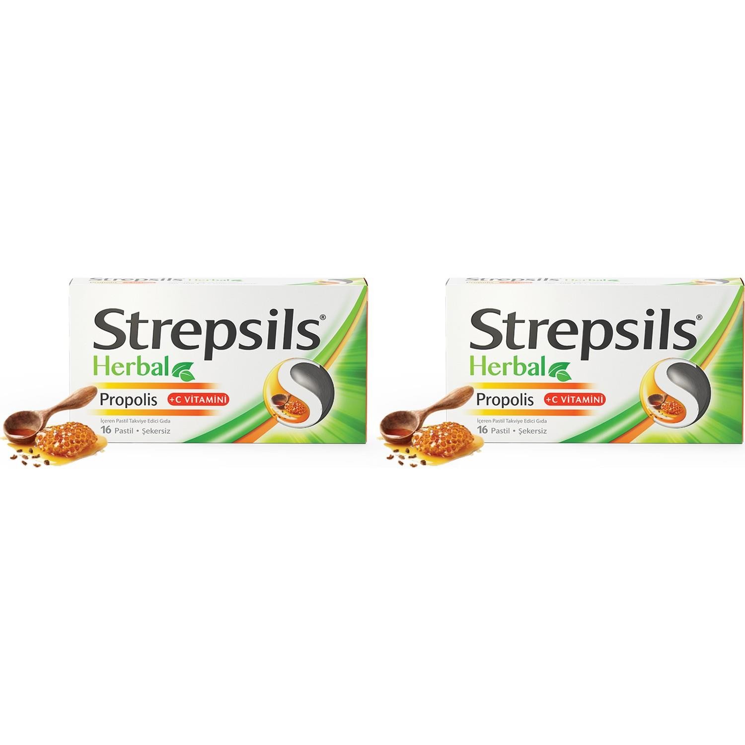 Strepsils Herbal Propolis Aromalı 16 Pastil 2 Adet