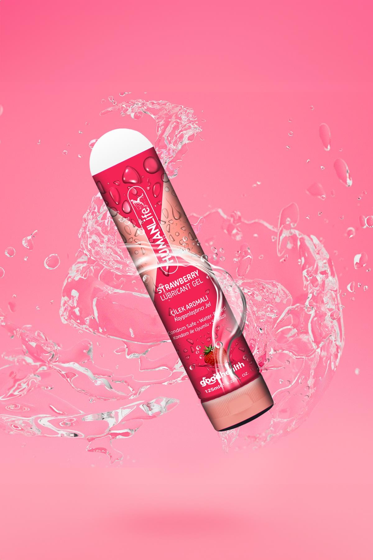 HumanLife 125 ml Çilek Aromalı Kayganlaştırıcı Jel Lubricant