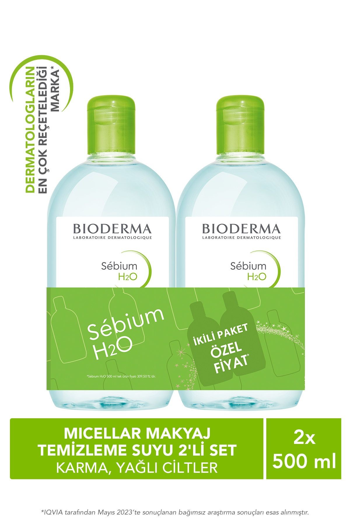 Bioderma Sebium H2O 500 ml - İkili Paket Özel Fiyat