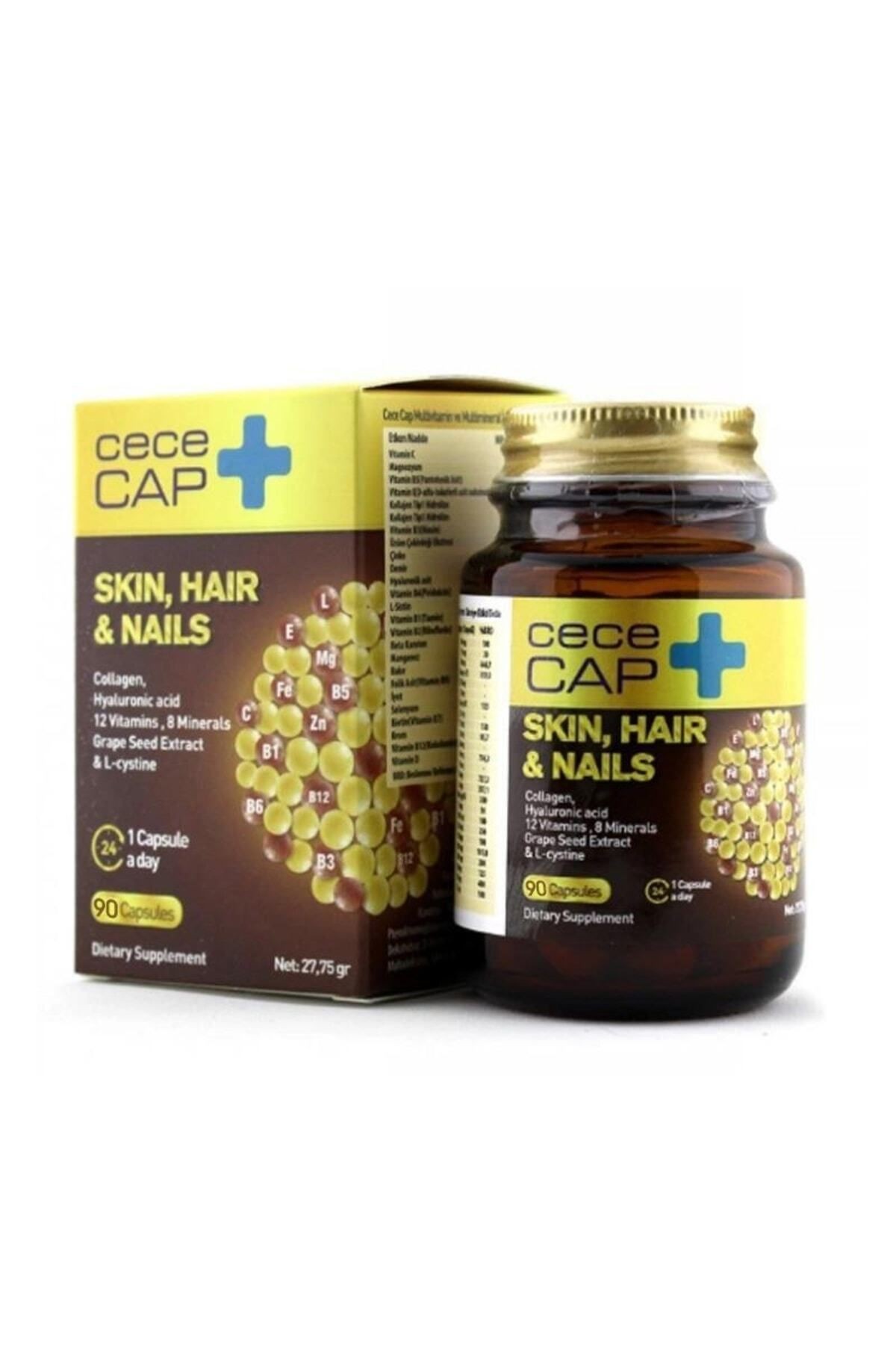 Cececap Skin Hair Nails Takviye Edici Gıda 90 Kapsül