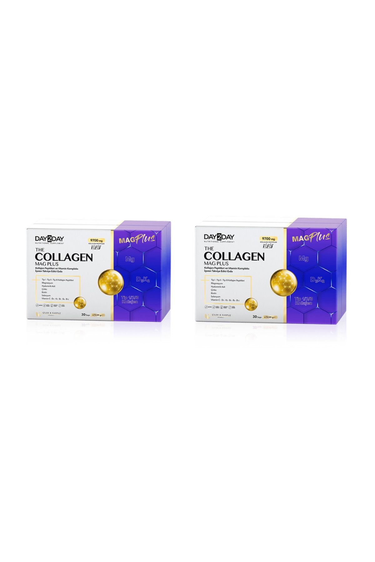 Day2Day Collagen Mag Plus Çilek Karpuz Aromalı 30 Saşe X 2 ADET