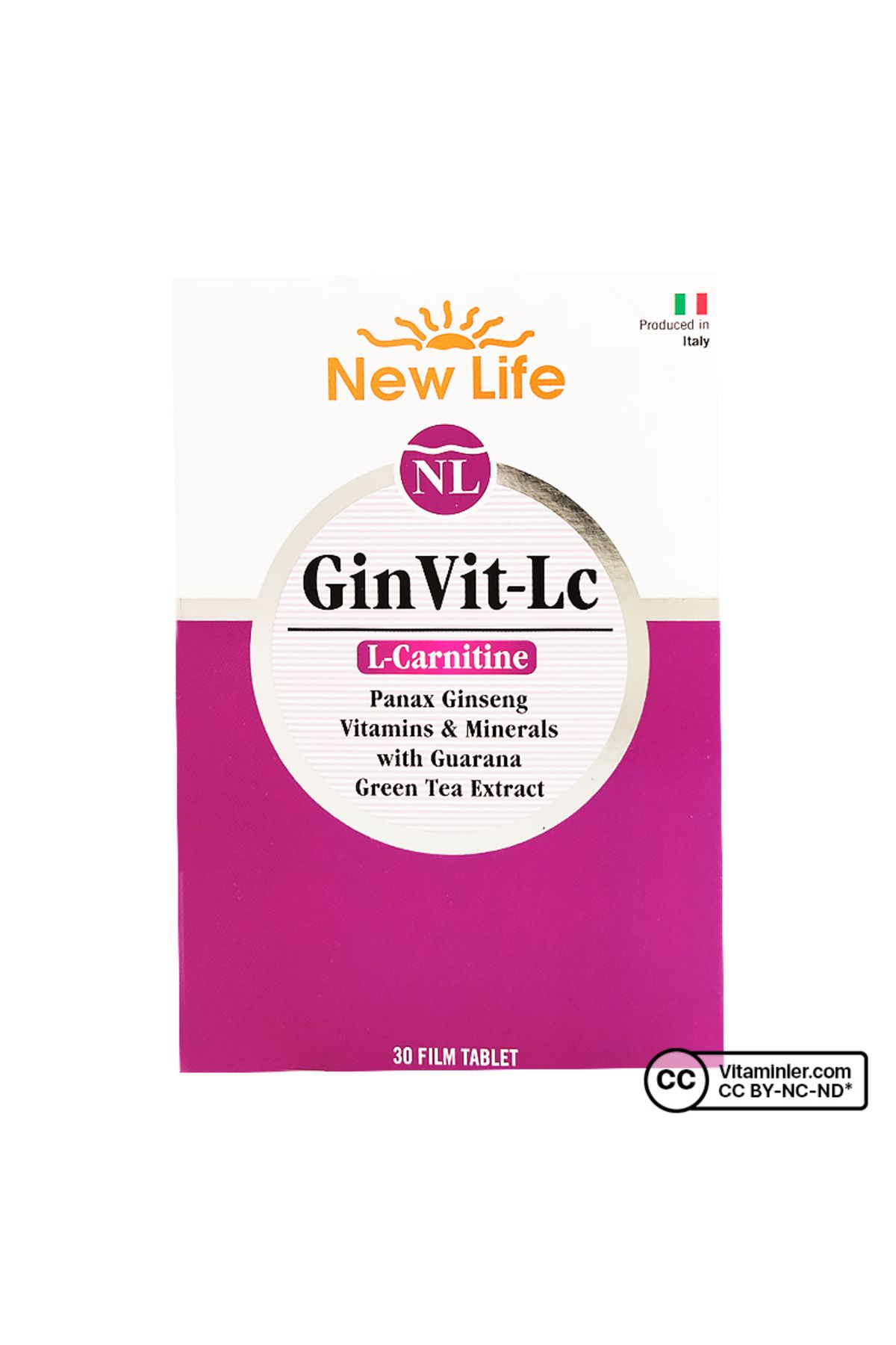 New Life GinVit-Lc L- Carnitine 30 Film Tablet