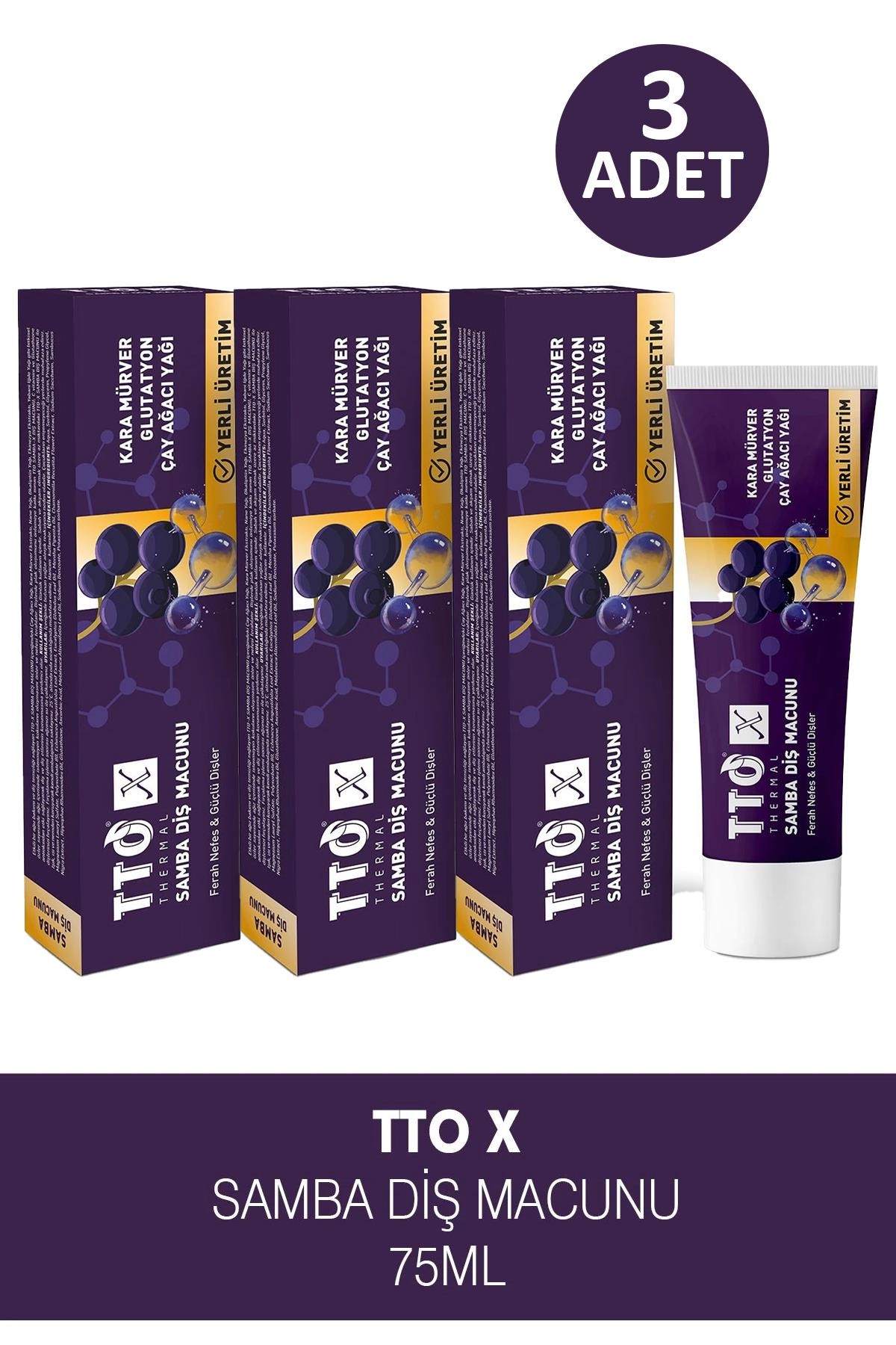 Tto X Kara Mürverli Diş Macunu 75 ml 3 Adet