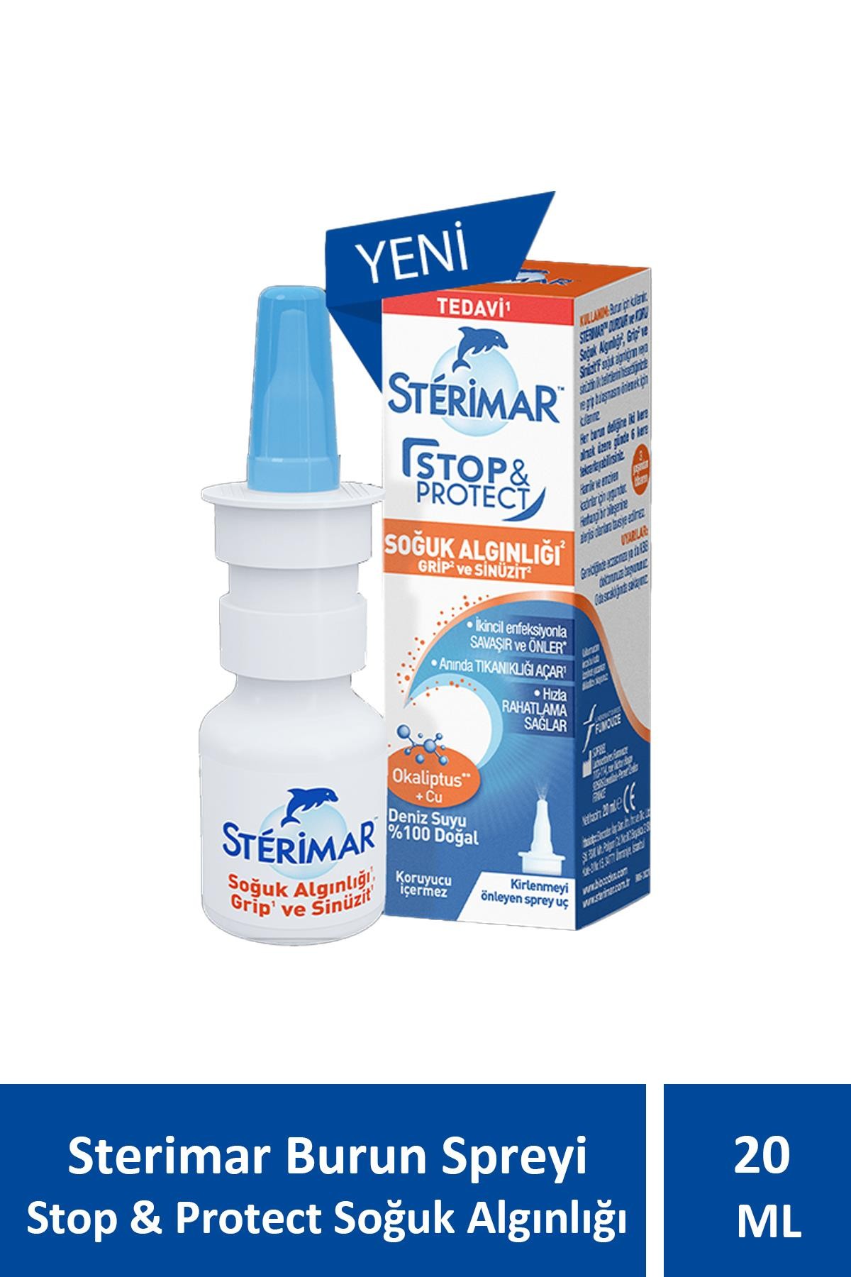 Sterimar Burun Spreyi Stop & Protect Soğuk Algınlığı 20 ml