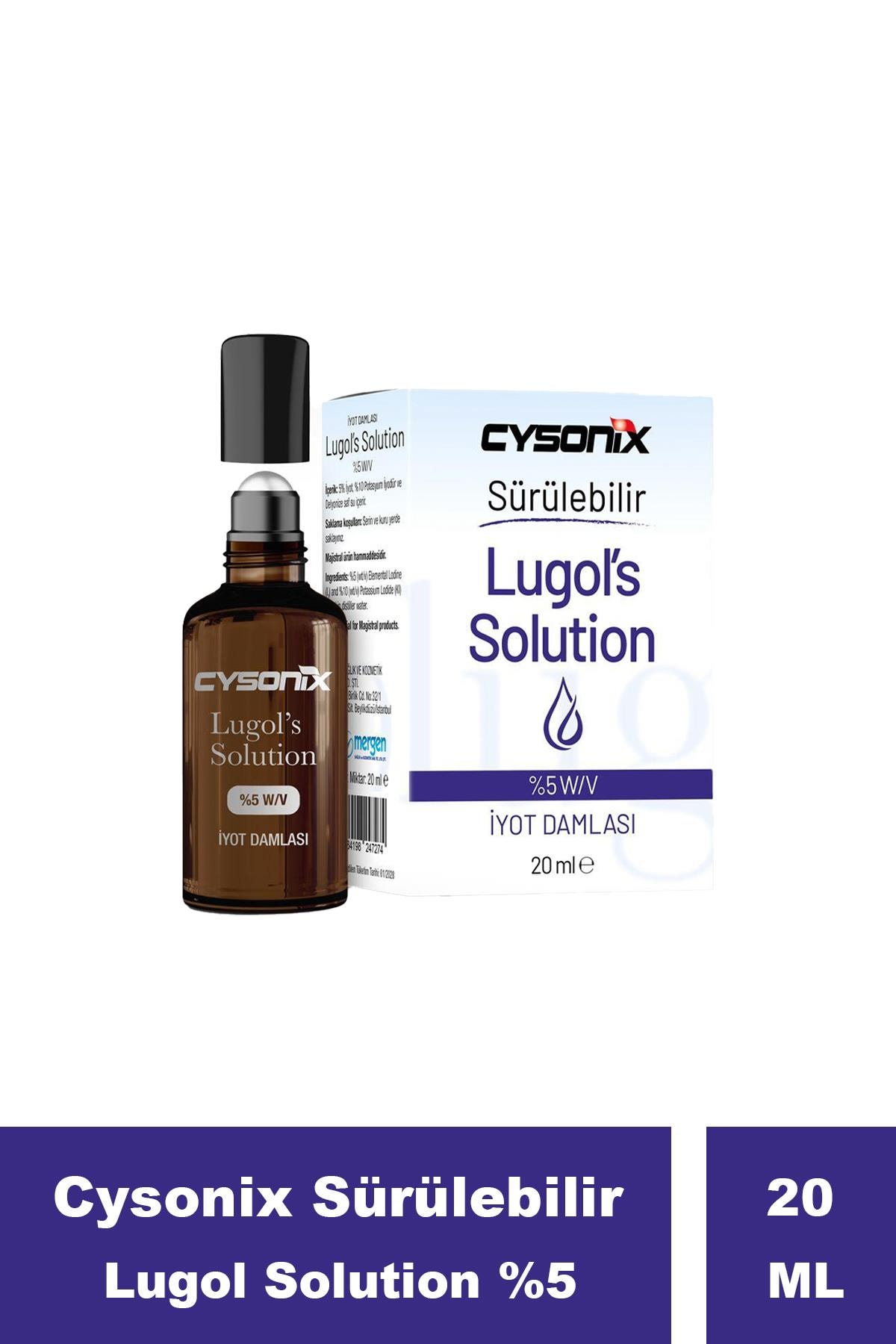 Cysonix Sürülebilir Lugol Solution %5 20 ml