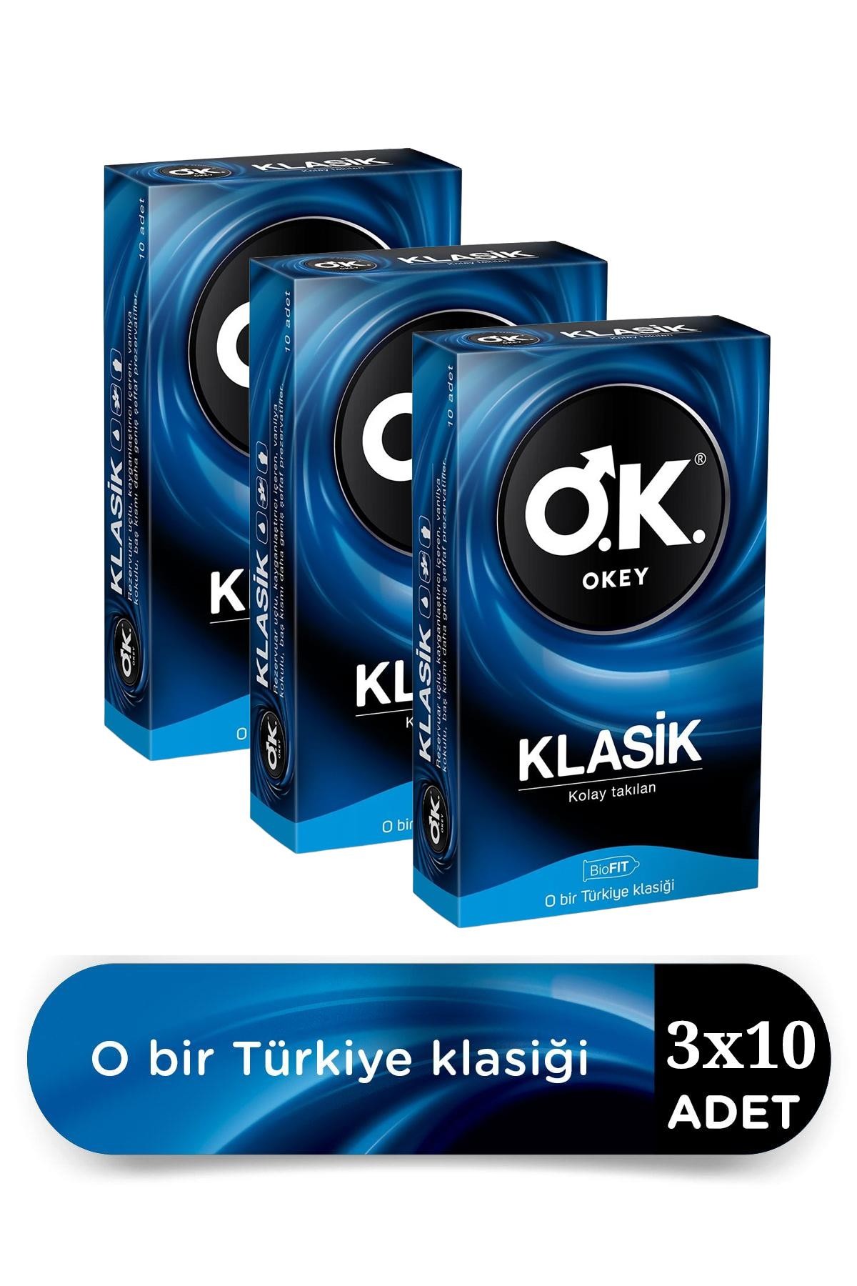 Okey Prezervatif Klasik 10'lu 3 Adet