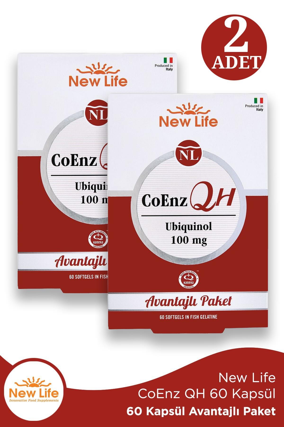 New Life CoenzQH 60 Softjel 2 Adet