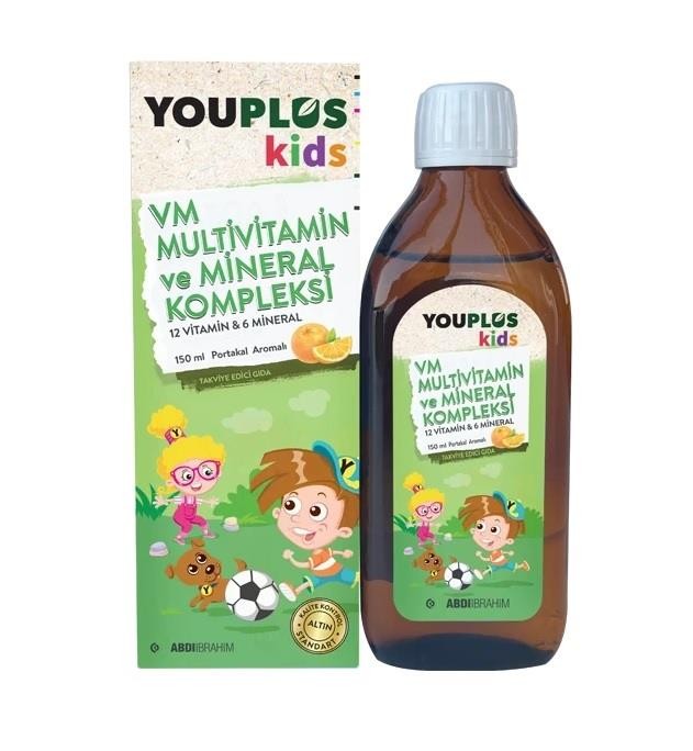 Youplus Kids VM Multivitamin ve Mineral Kompleksi 150 ml