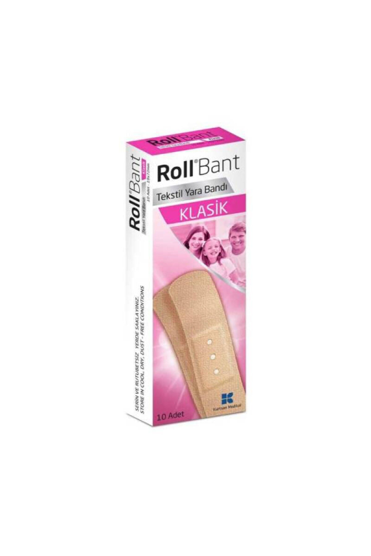 Roll Bant Tekstil Yara Bandı Klasik 10'lu