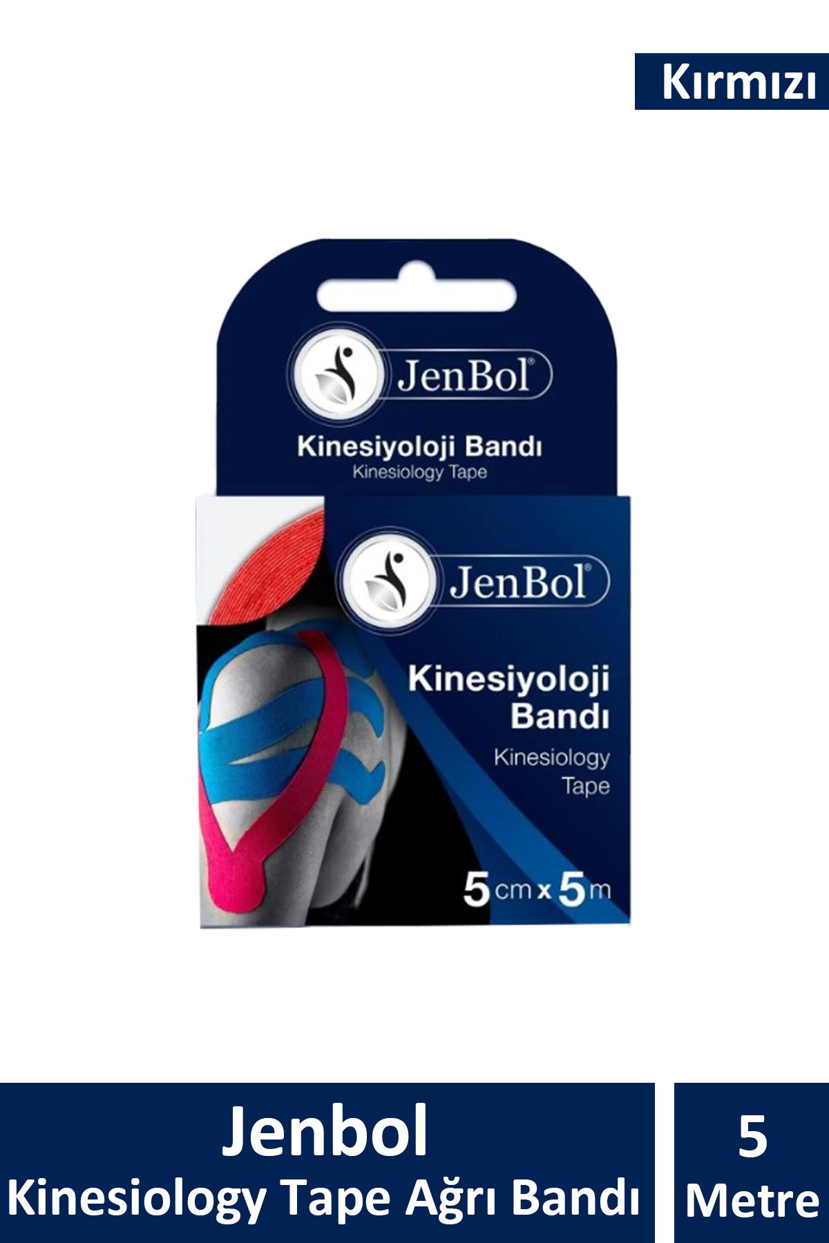 Jenbol Kinesiology Tape Ağrı Bandı 5 cm x 5 m - Kırmızı