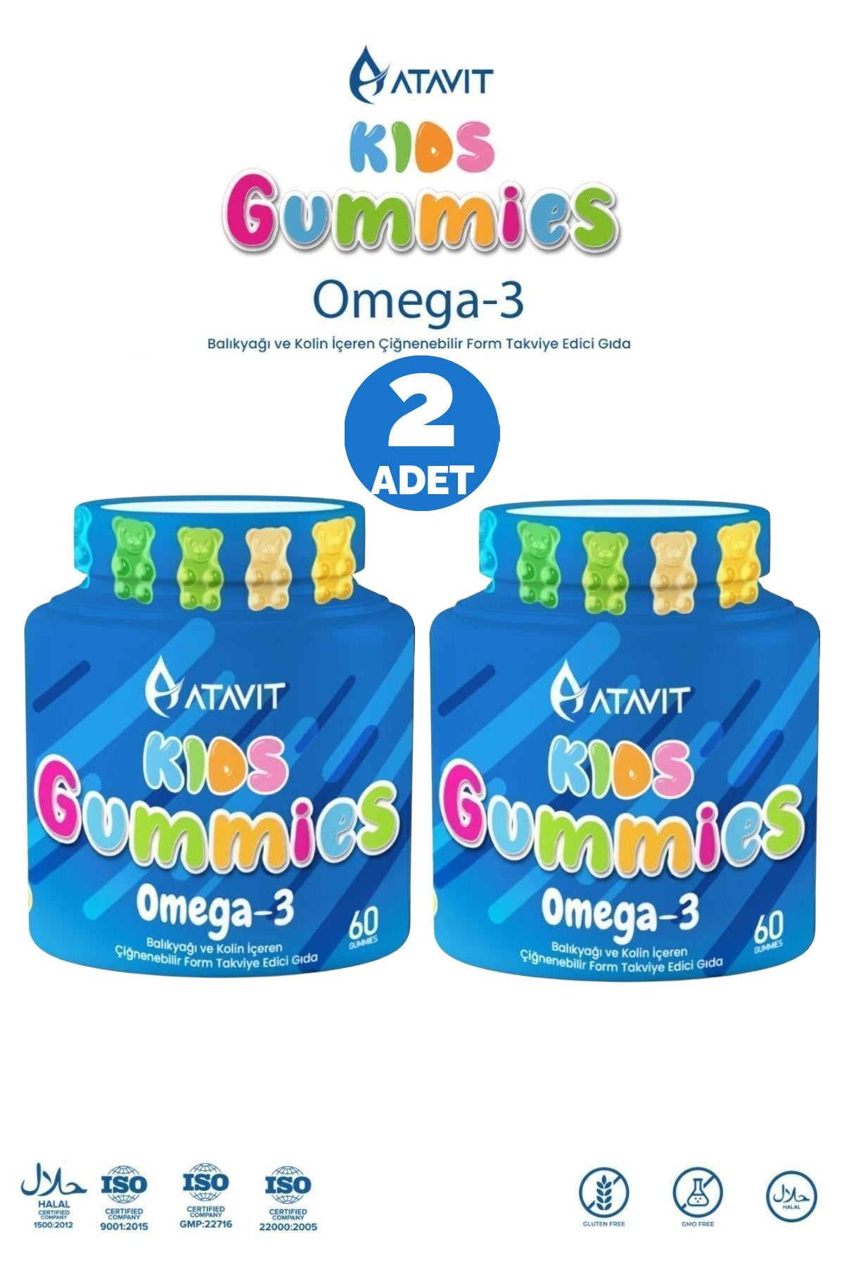 Atavit Kids Omega-3 60 Gummies 2 Adet