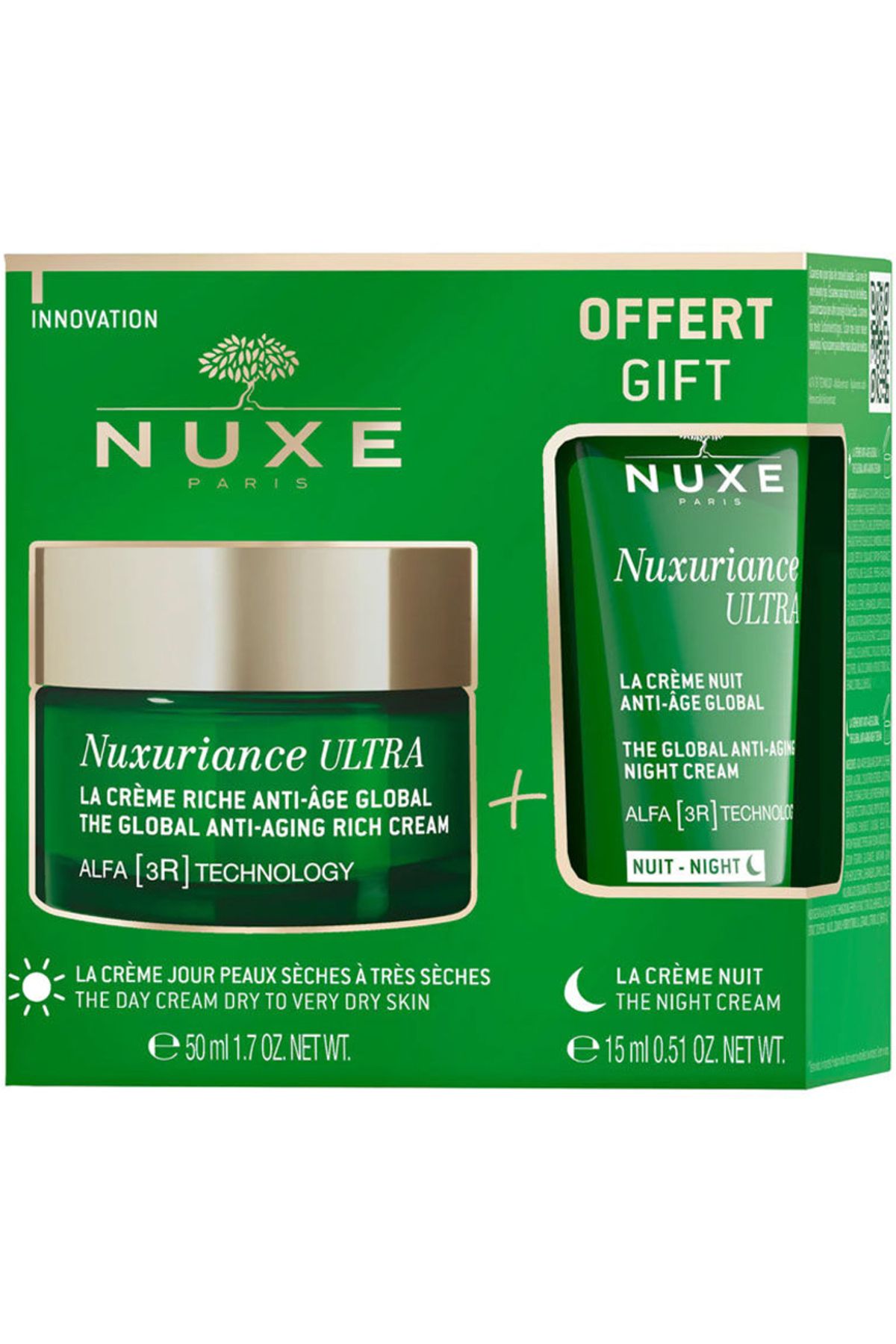 Nuxe Nuxuriance Ultra Anti Aging Rich Cream 50 ml + Gece Kremi 15 ml Hediye